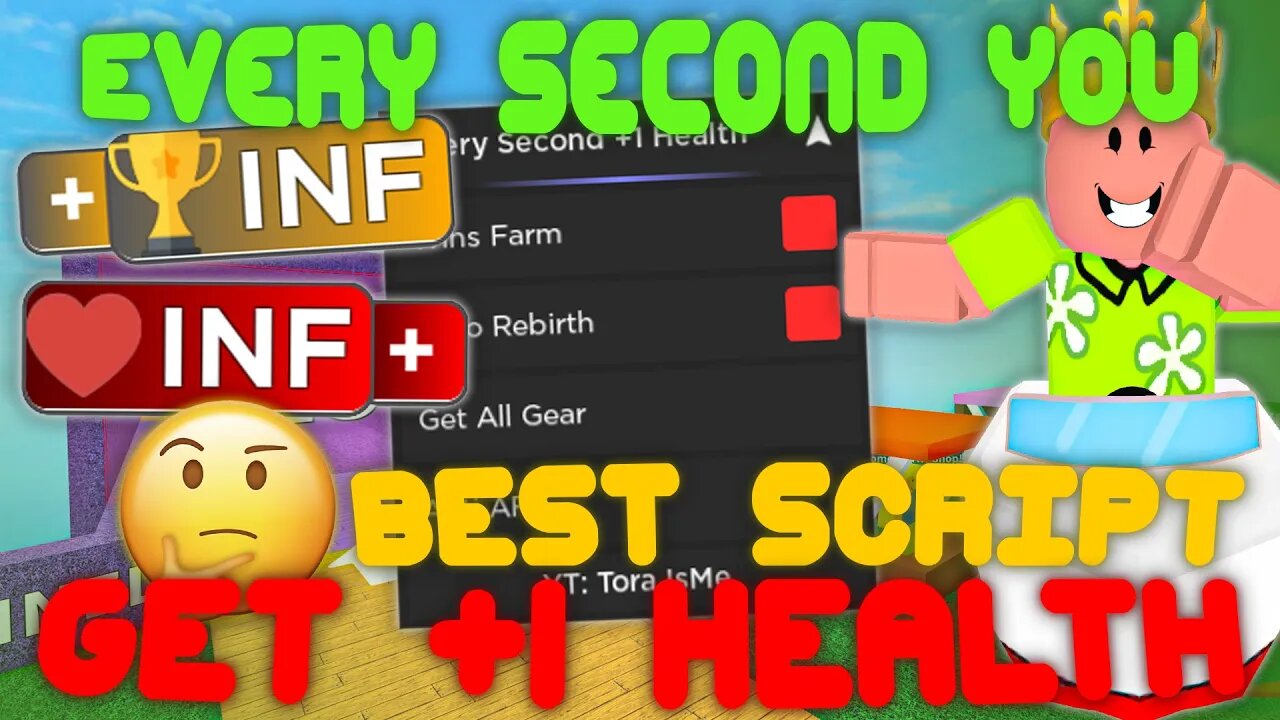 (2022 Pastebin) The *BEST* Every Second You Get +1 Health Script! Auto Win, Auto Rebirth, and more!