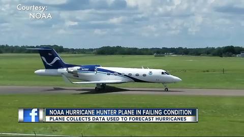 NOAA hurricane hunter plane in failing condition
