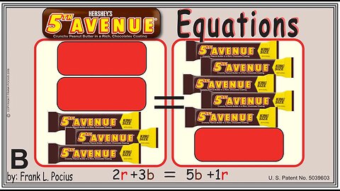 VISUAL FIFTH AVENUE 2r+3b=5b+1r EQUATION _ SOLVING EQUATIONS _ SOLVING WORD PROBLEMS