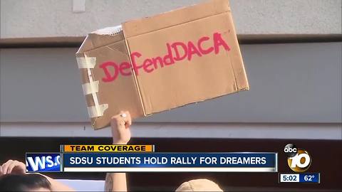 SDSU students hold rally for Dreamers