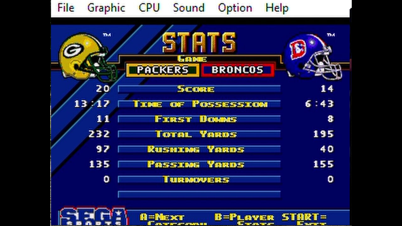 Genesis Rom NFL 95