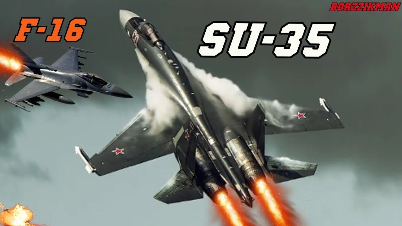 Unique Footage_ Russian Su-35 Frightened To Death F-16 Pilot by Pushing Him Away From Tu-95SM