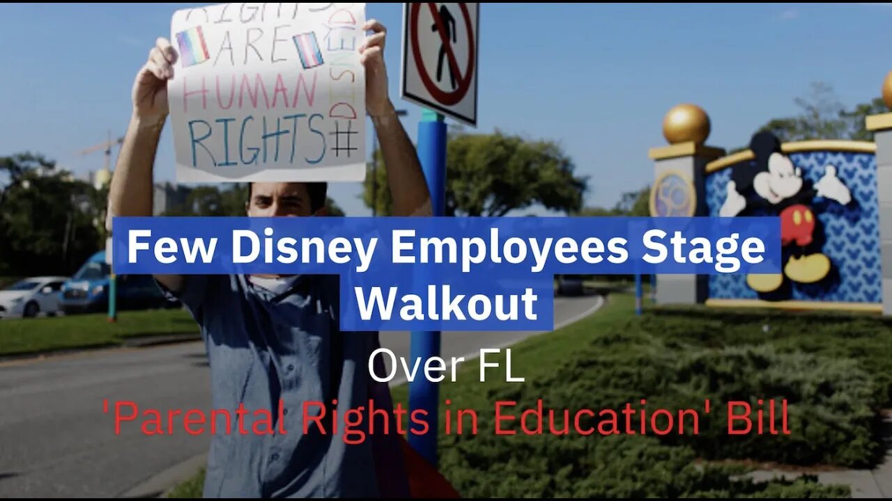 Few Disney Employees Stage Walkout Over FL Parental Rights in Education Bill