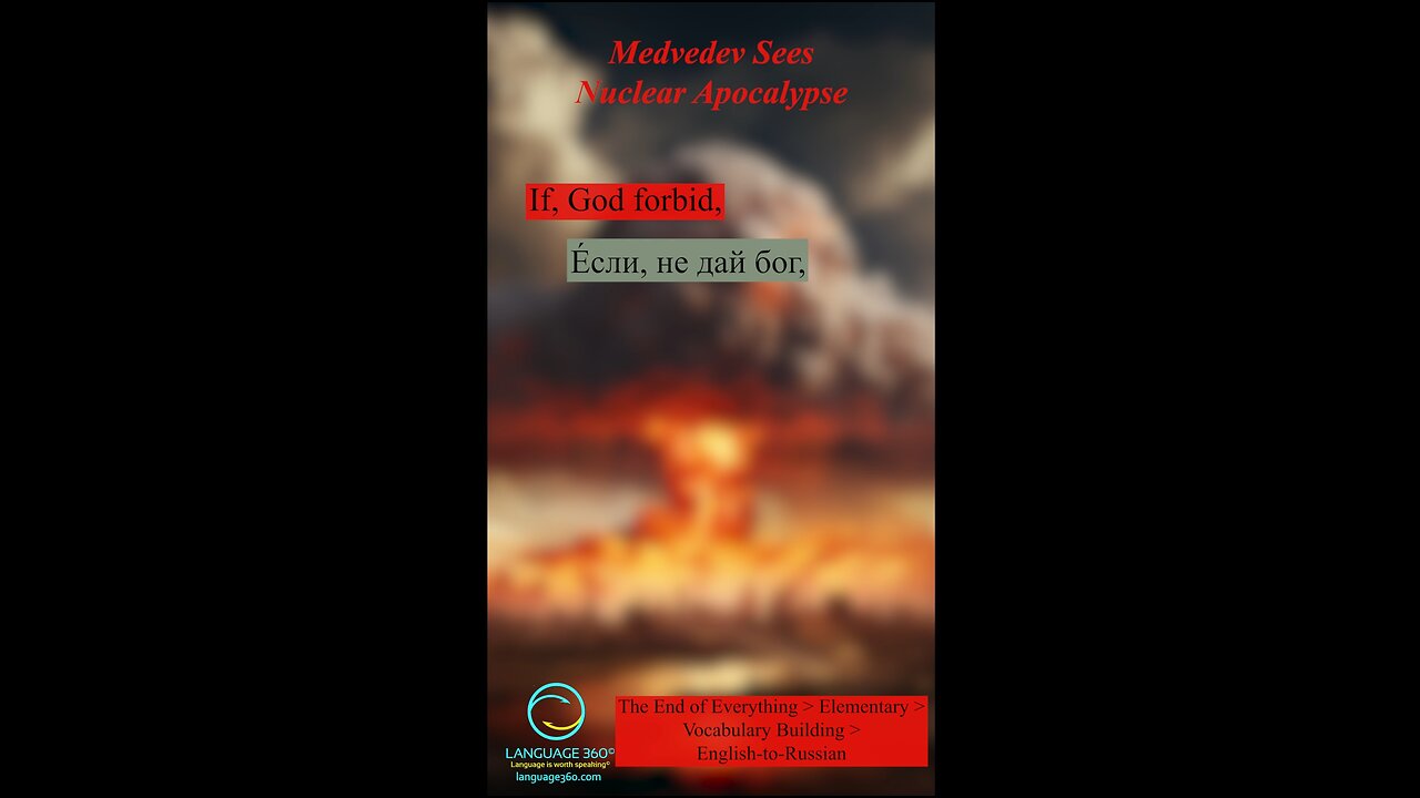 Medvedev Sees Nuclear Apocalypse: English-to-Russian (02/07/2024) #shorts