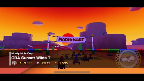 Mario Kart Tour - GBA Sunset Wilds T Gameplay & OST