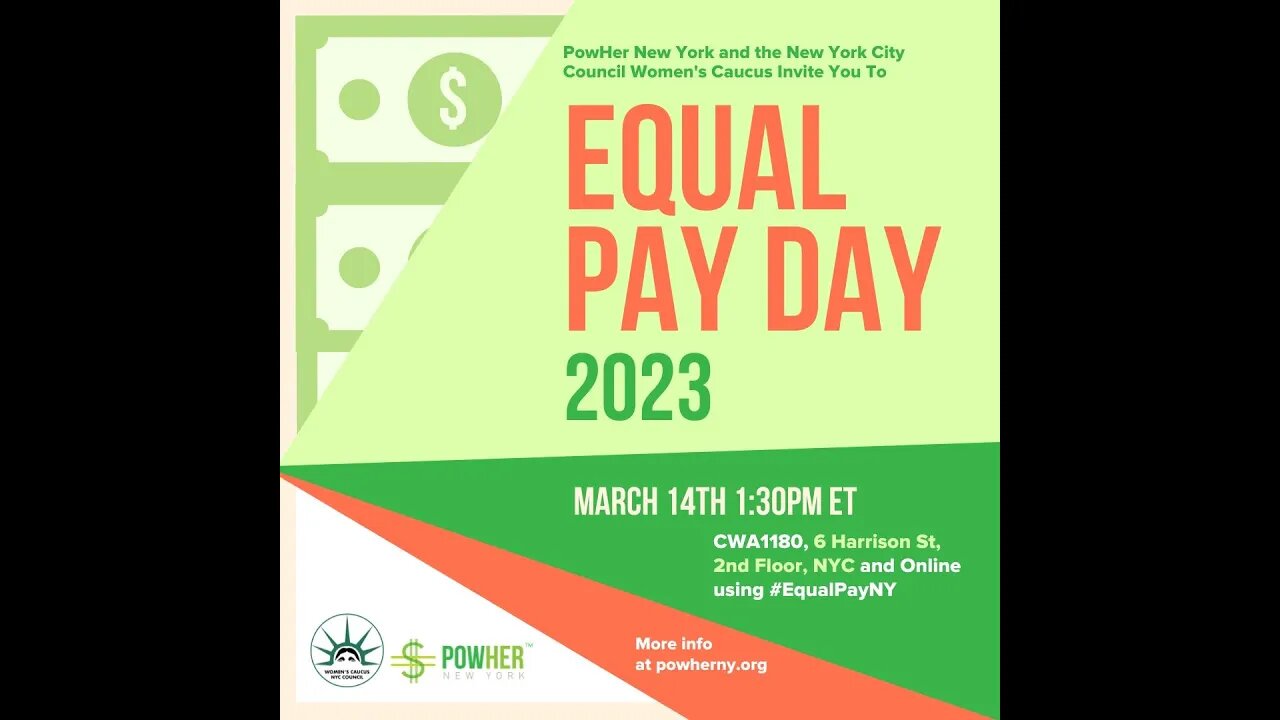 The #EqualPayDay Rally Inside@CWALocal1180 2 Harrison Street 2nd Floor 3/14/23 POWHERNY SPKRADAMS