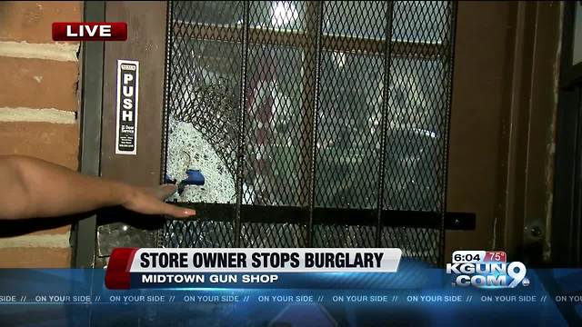 EXCLUSIVE: Gun shop owner comes face to face with burglars