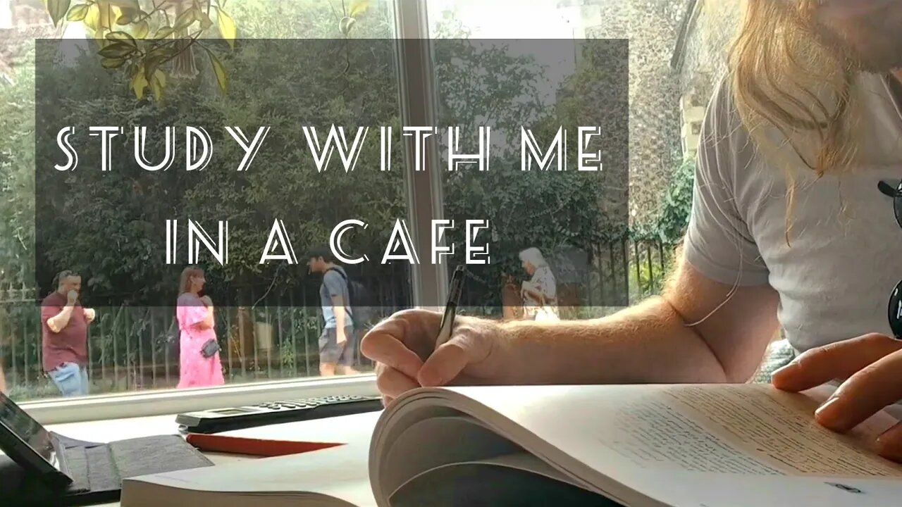 2 HOUR | STUDY WITH ME 📚☕️ | REAL TIME | Live from a Cafe | watch the world pass by | Day:16