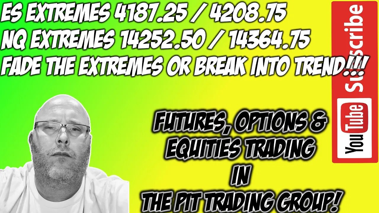 ES NQ Premarket Trade Plan - Extremes - The Pit Futures Trading