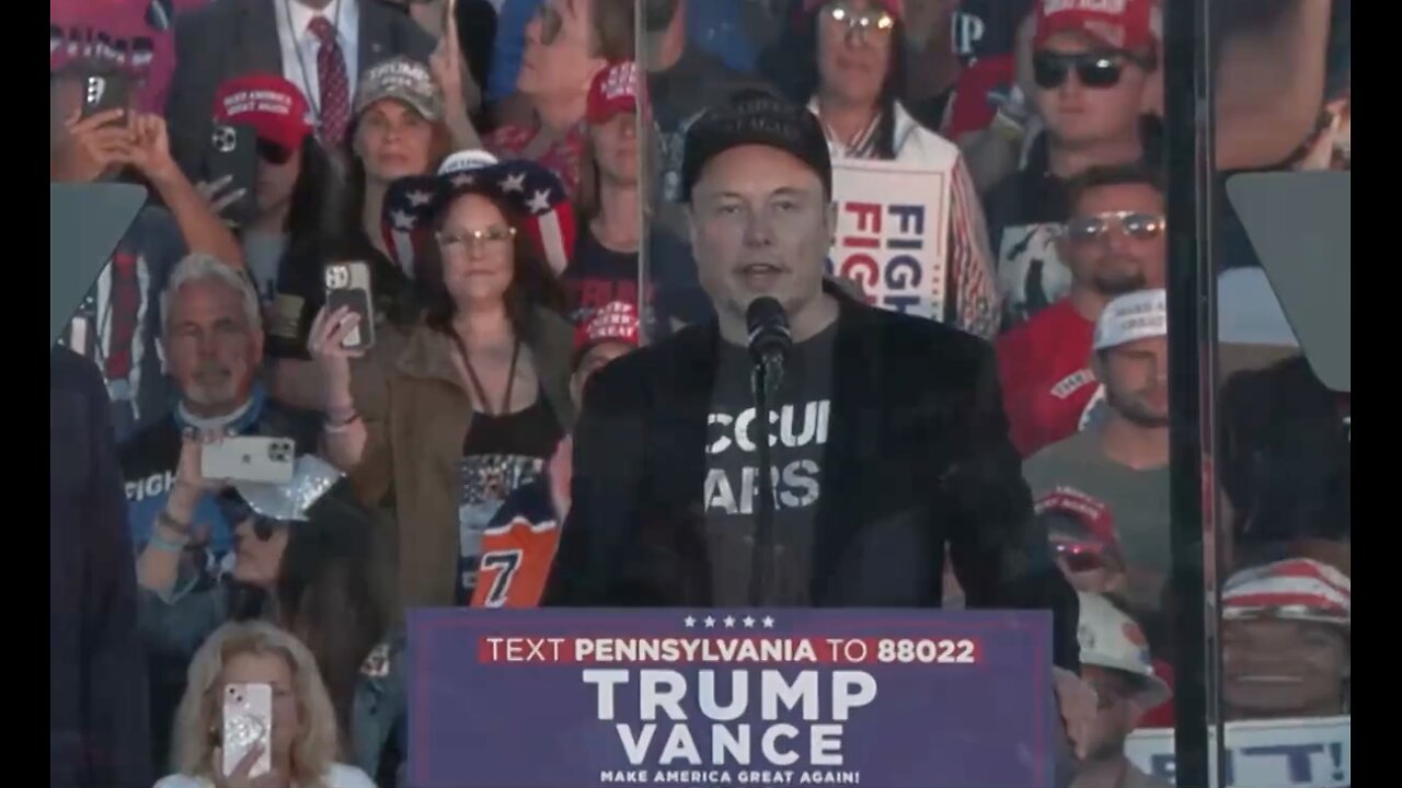 AMAZING: Elon Musk Speaks at the Historic Trump Rally in Butler, PA - 10/5/24