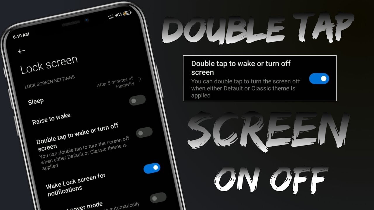 How to Enable Double tap screen on off | Double tap to screen on and off | Double tap On off option