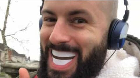 Guy turns train ticket into smile