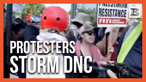 Pro-Palestinian Protesters Breach Security Barrier Outside the DNC