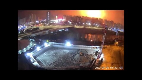 Huge explosion in Kiev