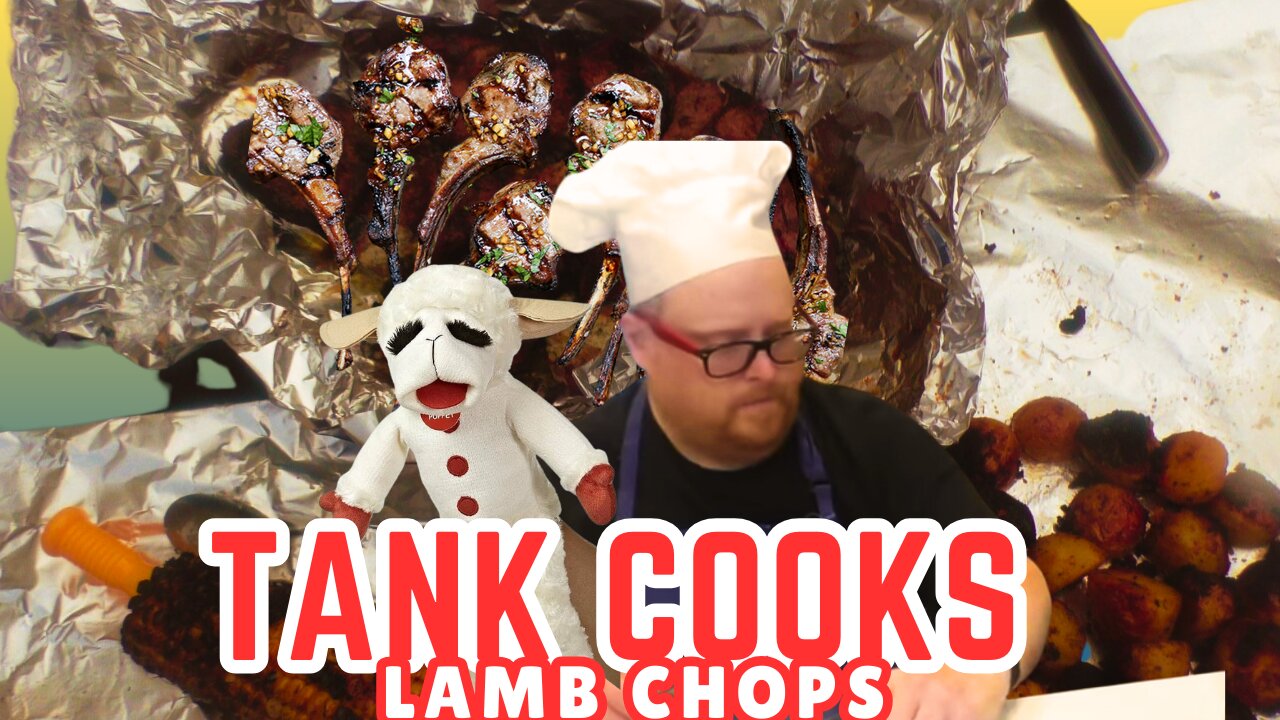 Tank Cooks Grilled Lamb Chops with Fire Roasted Potatoes