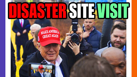 🔴LIVE: Trurnp Visits Hurrlcane Dlsaster Site 🟠⚪🟣
