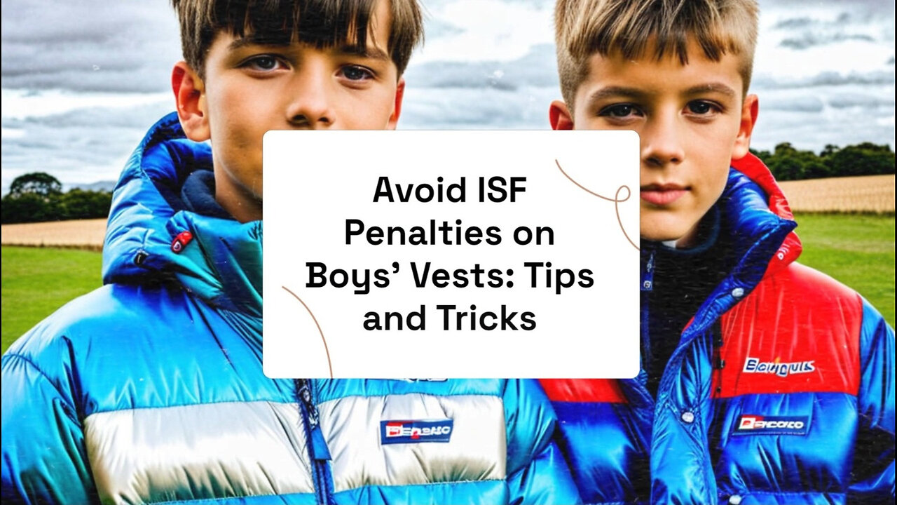 Mastering Importing: Avoiding ISF Penalties for Boys' Vests and Waistcoats