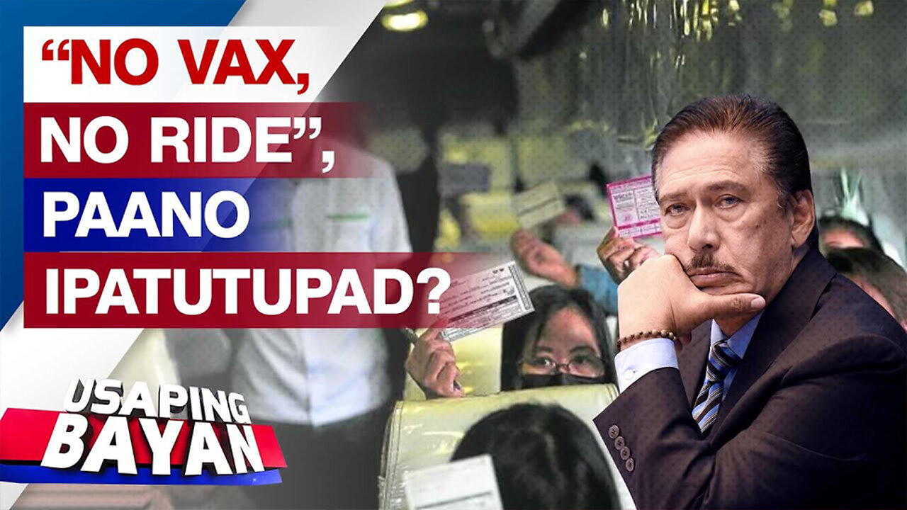 🟡Vicente Tito Sotto Talks About No Vax No Ride Policy