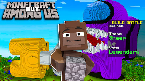 Minecraft but, Amongus! │Minecraft build battle!
