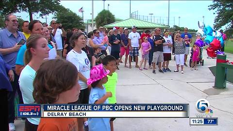 Miracle League of PBC opens new playground.