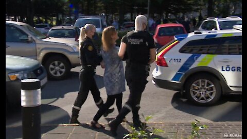 Iceland: Woman arrested after trying to wake up pregnant women standing in line for "vaccination"