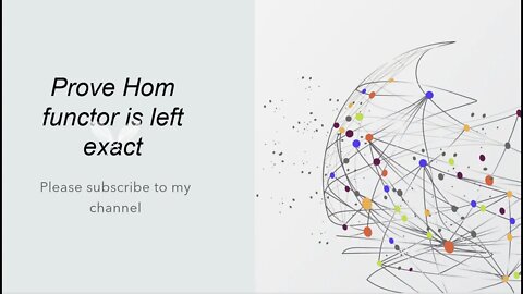 Prove Hom functor is left exact