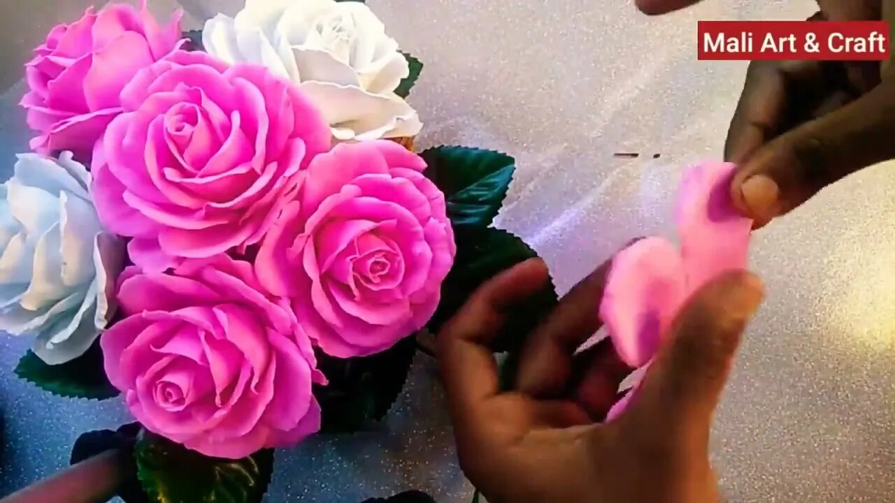 How to Make Foam Rose Flower