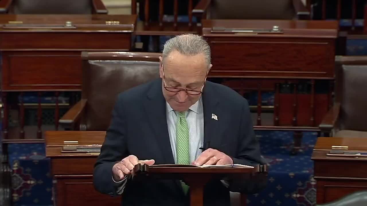 Sen Schumer: 'American Economy Is Booming Compared To A Year Ago'