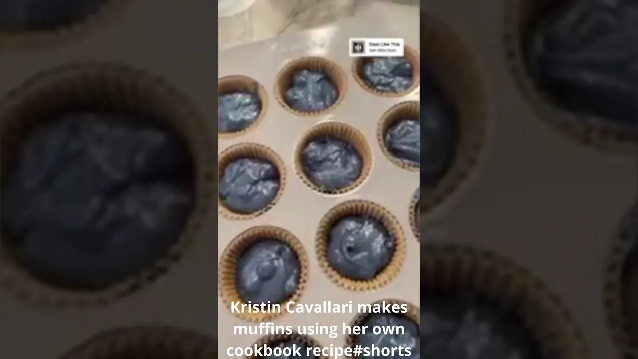 Kristin Cavallari makes muffins using her own cookbook recipe#shorts #kristincavallari