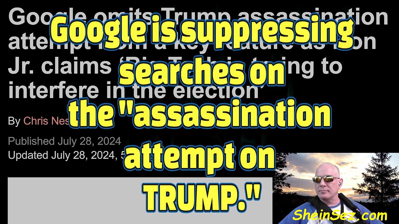 Google is suppressing searches on the "assassination attempt on TRUMP."-606