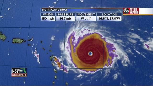 'Dangerous' Hurricane Irma's winds increase to 150 mph, still Cat 4