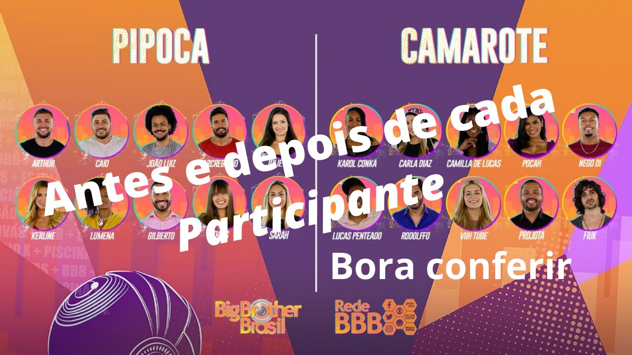 Antes e depois dos participantes do BBB21