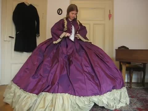 Tutorial On How To Put On Hoop Skirt And Crinoline Dress