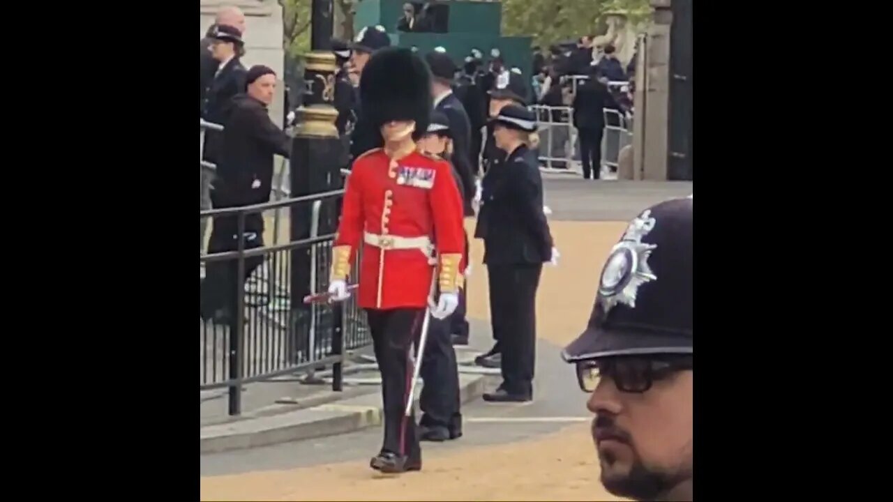 Kings guard looking a abolish the monarchy protesters #horseguardsparade