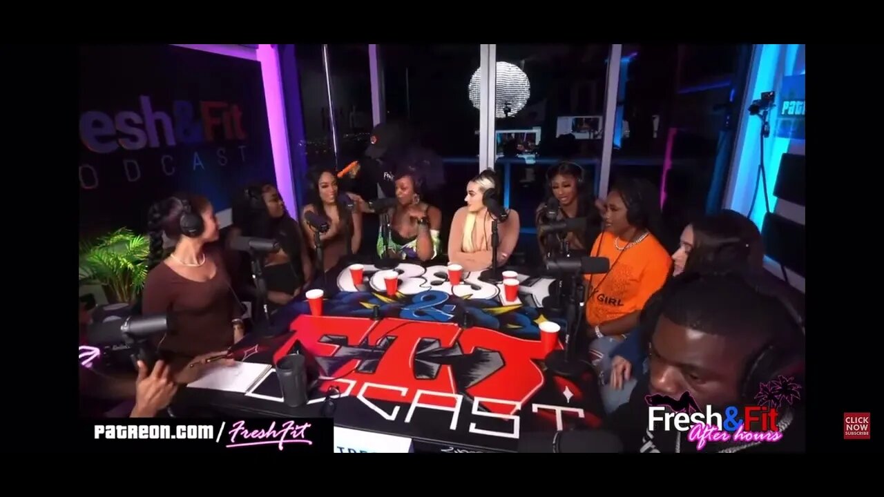 Fresh and Fit - Insane Chris/ Aaron pogson places toy gun to Female guests heads skit