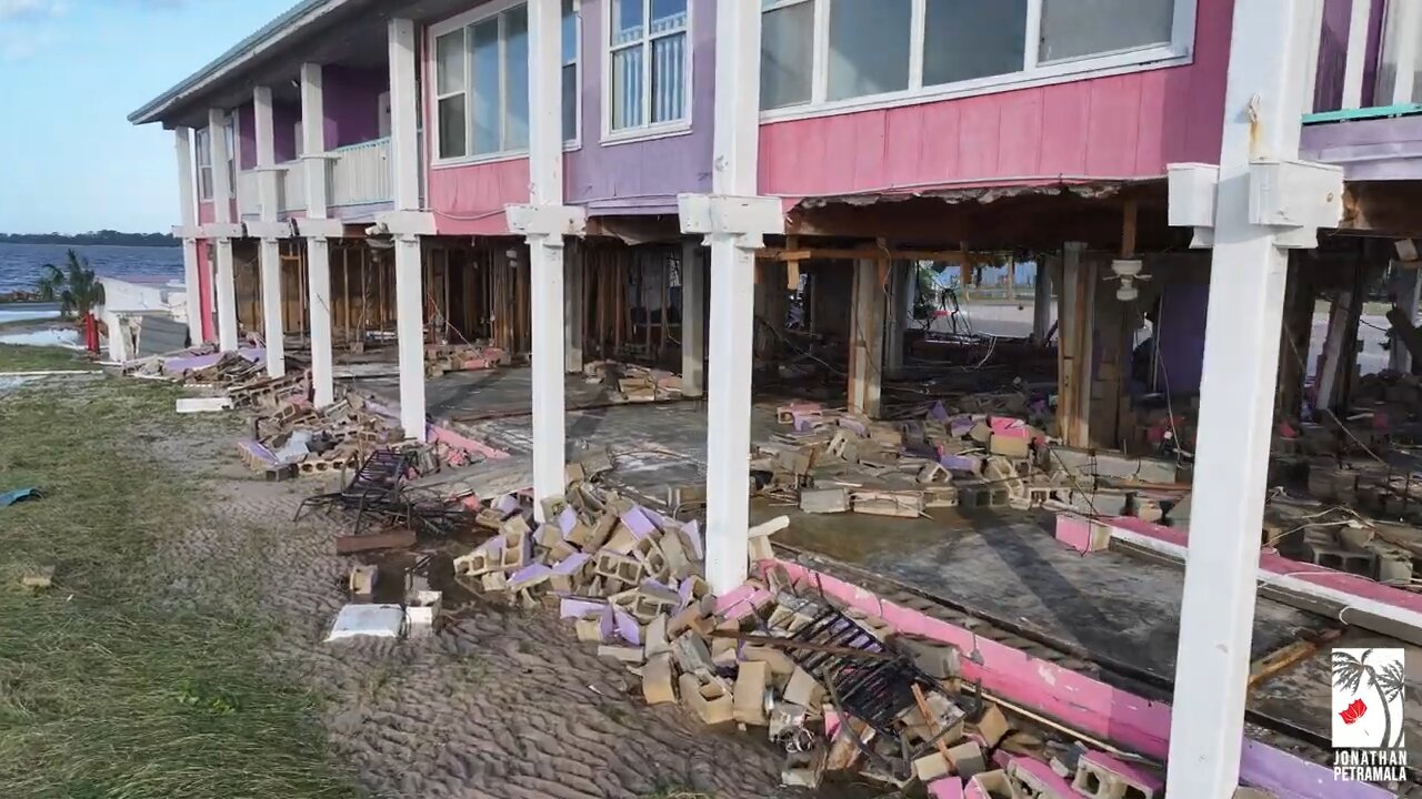 Hurricane Helene Historic Storm Surge Devastates Cedar Key, Florida