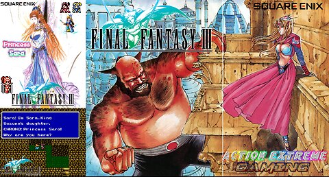 Final Fantasy 3 (Nes/Famicom Version) - Helping Princess Sara on a Mission to Seal the Djinn Genie at the Sealed Cave