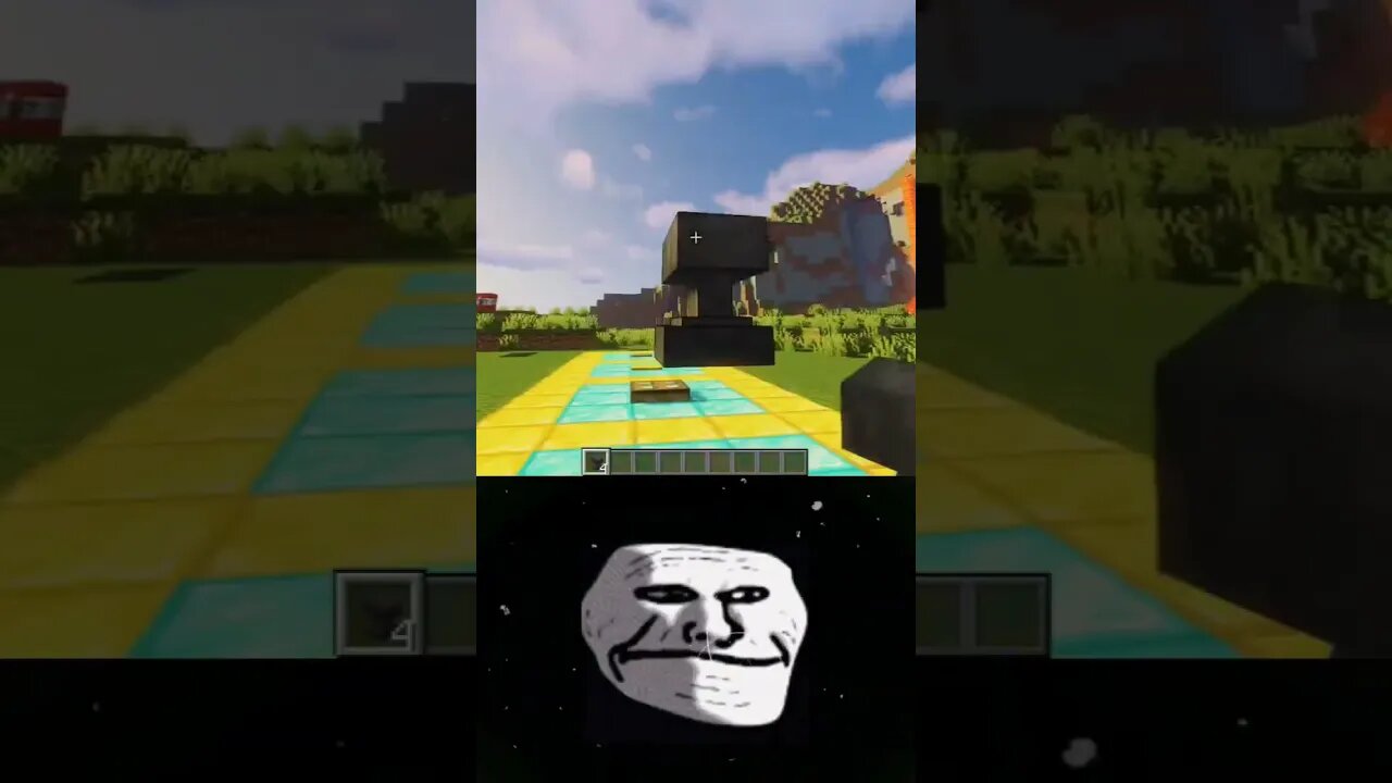 Minecraft logic 38 Sec🤣 (troll memes face) #shorts #viral #trending