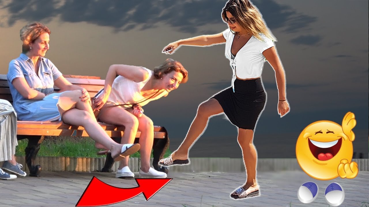 stepping over nothing prank - AWESOME REACTIONS