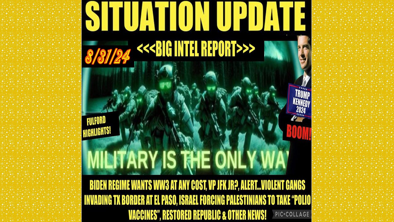 SITUATION UPDATE 8/31/24 - No way out, Big Intel Report, Mothman, Vt Intel