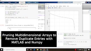 Removing Duplicate Entries from Arrays in Numpy and MATLAB