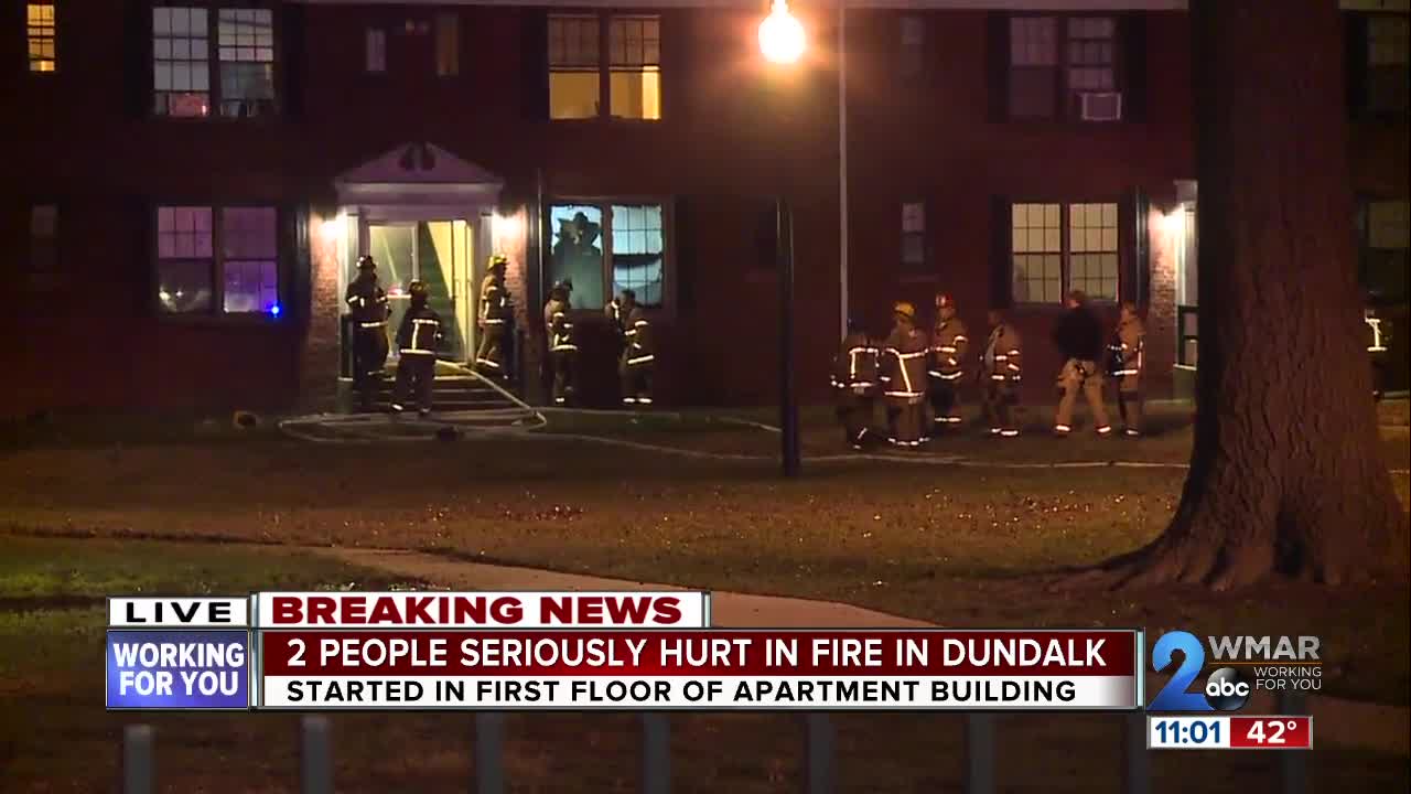 Two people seriously hurt after apartment fire in Dundalk