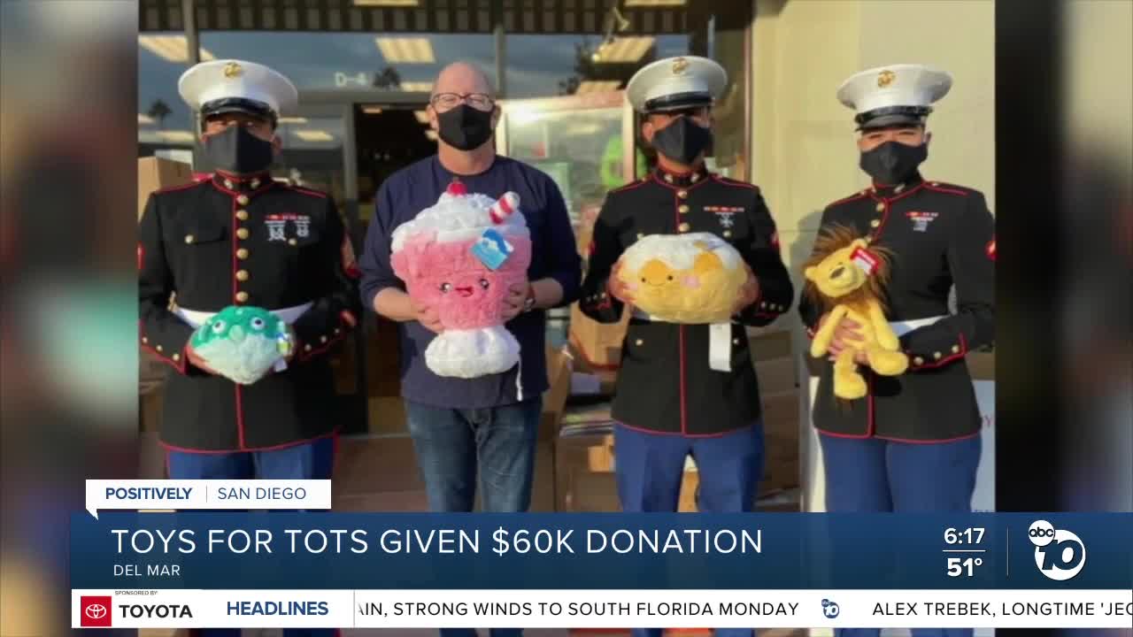 Toys For Tots program receives $60,000 donation