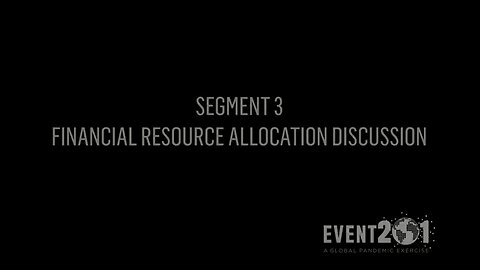 Event 201 Pandemic Exercise Segment 3- Finance Discussion - March 2020