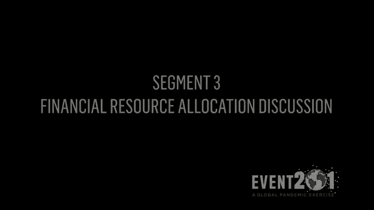 Event 201 Pandemic Exercise Segment 3- Finance Discussion - March 2020
