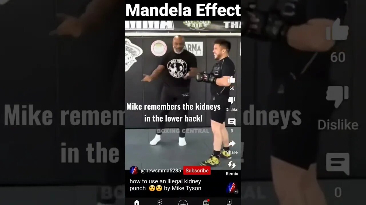 Mike Tyson shows where he remembers the kidneys to be! #mandelaeffect #mandelaeffectresidue