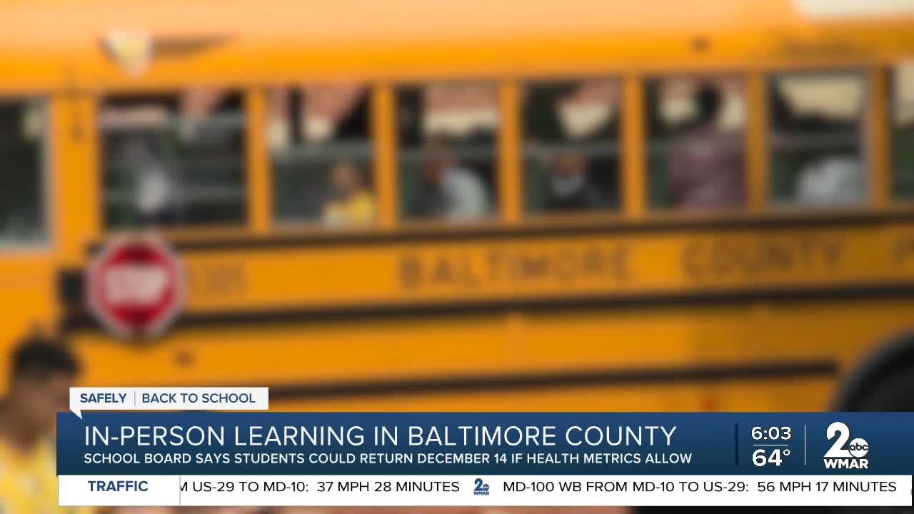 In-person learning in pushed back Baltimore County
