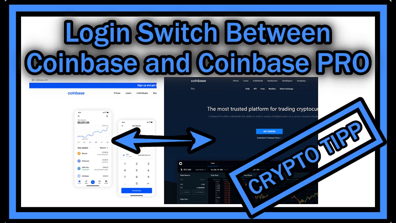 How To Switch Login From Coinbase To Coinbase PRO Or Vise Versa?