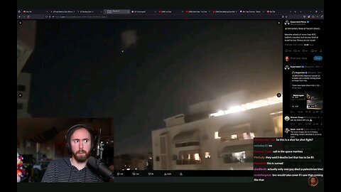 Asmongold shows Iran's attack