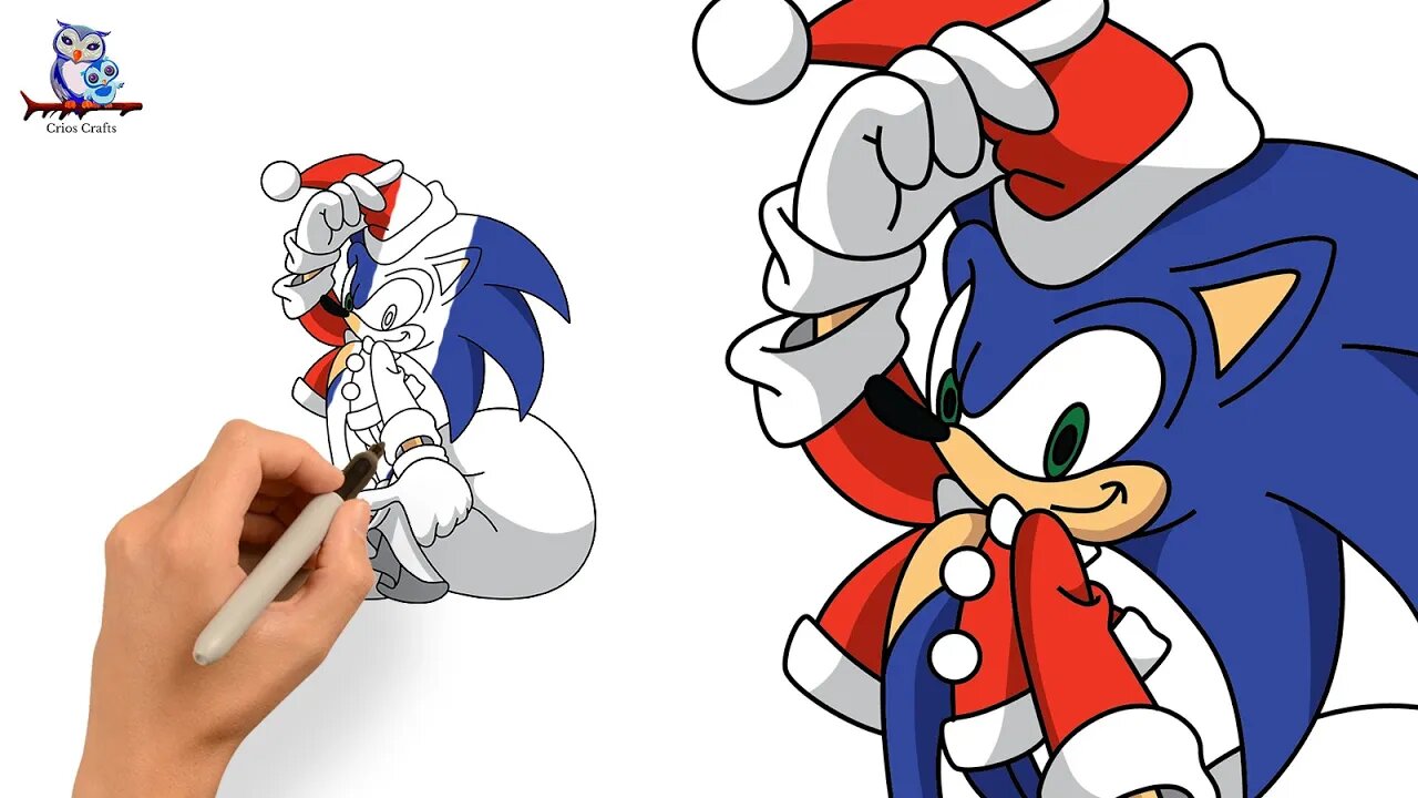 How to Draw Sonic Christmas Blast - Art Tutorial